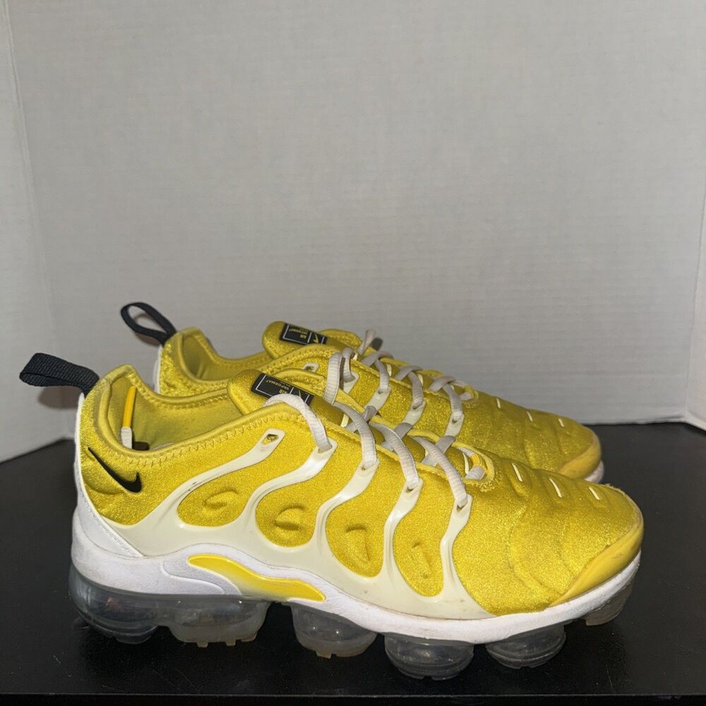 Nike Air VaporMax Plus Yellow White CU4907-700 Womens 7.5 Running *check Photos